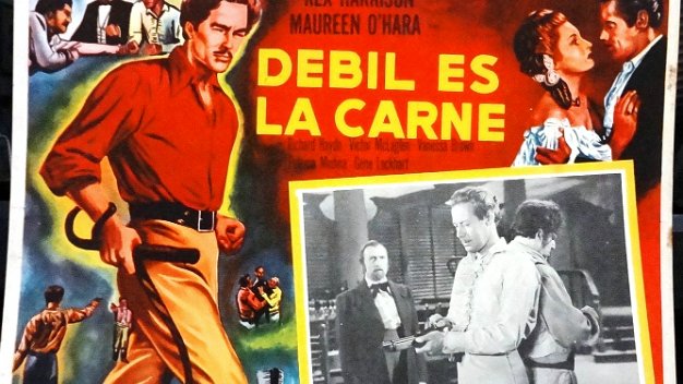 Debil For the film "Débil es La Carne" with actors Rex Harrison and Maureen O'Hara. Directed by John M. Stahl. Size is 12 by...